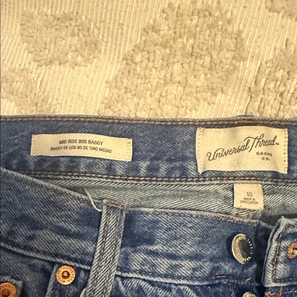 Universal Thread Light Blue Distressed Flare Jeans - Picture 2 of 3